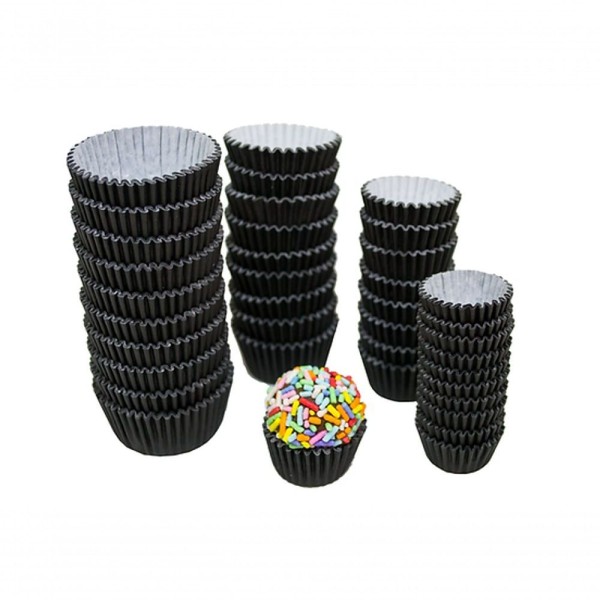 Encontraproduto.com.br - Forma Lisa P/ Doces N.4 Preta C/100 Reiki