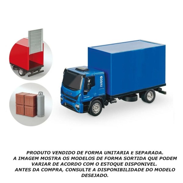 Encontraproduto.com.br - Caminhão Iveco Tector Baú Usual Brinquedos - Cores Sortidas