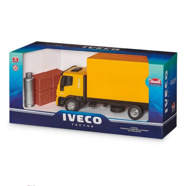 Encontraproduto.com.br - Caminhão Iveco Tector Baú Usual Brinquedos - Cores Sortidas