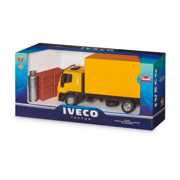 Encontraproduto.com.br - Caminhão Iveco Tector Baú Usual Brinquedos - Cores Sortidas