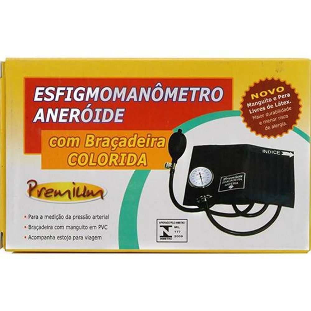 Aparelho De Pressão Manual Esfigmomanômetro Premium