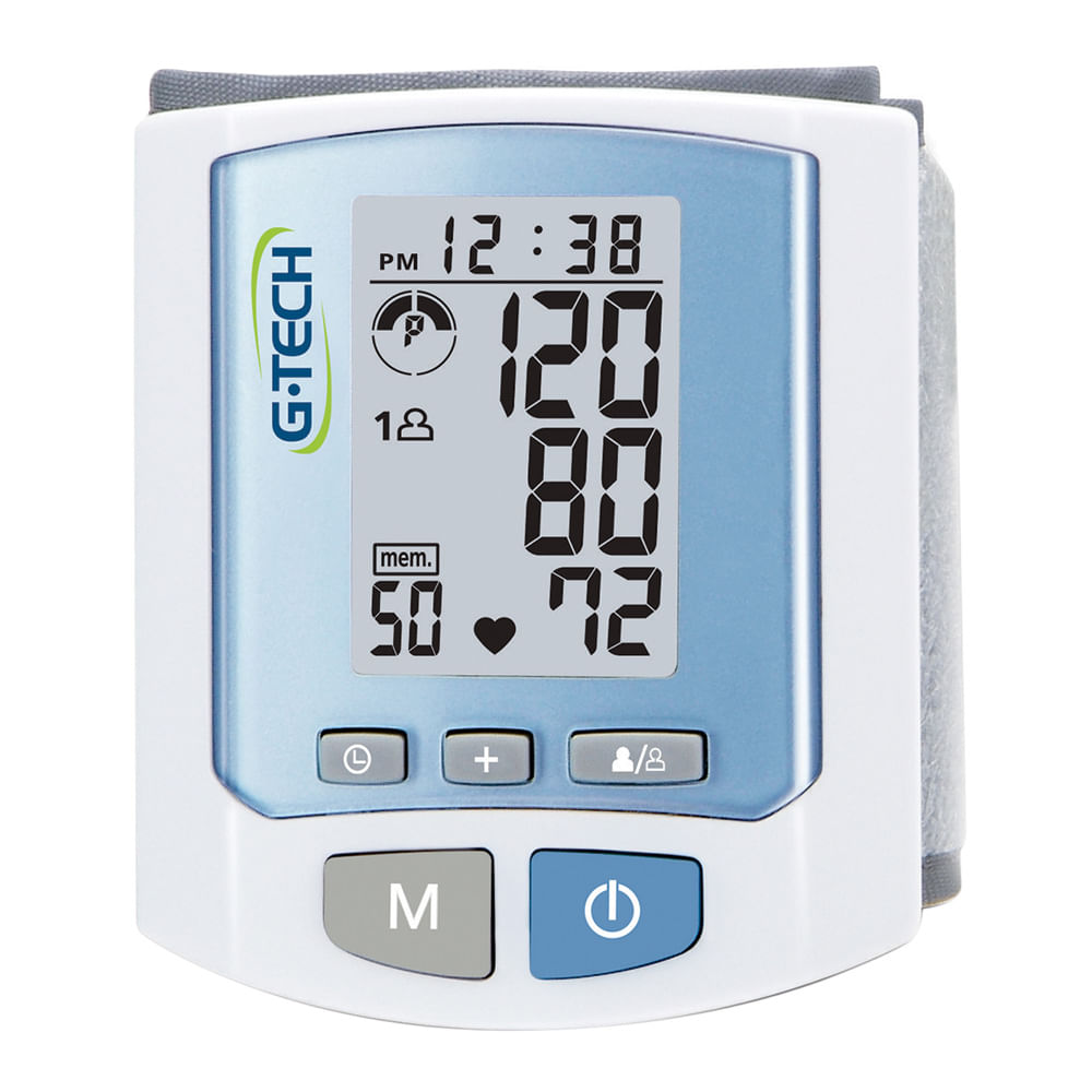 Encontraproduto.com.br - Monitor Pressão Arterial G-Tech Digital Pulso BPRW450 com 100 Memórias (Emb. contém 1un.)