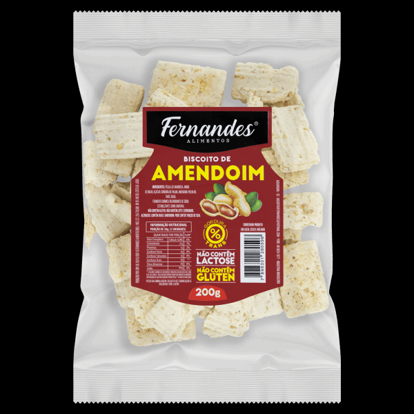 Encontraproduto.com.br - Biscoito Amendoim sem Glúten Zero Lactose Fernandes Pacote 200g