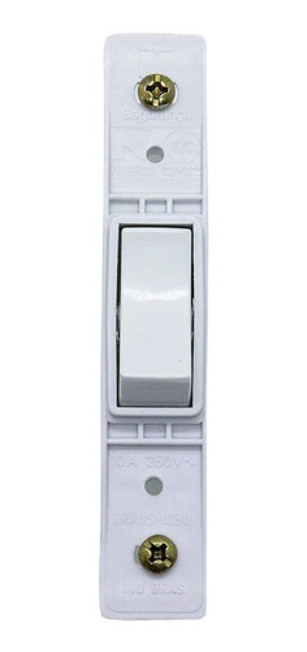 Encontraproduto.com.br - Módulo 1 Interruptor Simples Branco Mobili Transmóbil