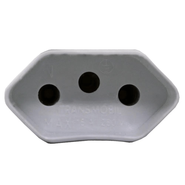 Encontraproduto.com.br - Plug Adaptador 2P+T Universal Para 2P+T Pb Reverso Branco Transmóbil