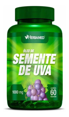 Óleo de Semente de Uva Herbamed 1000mg com 60 Cápsulas