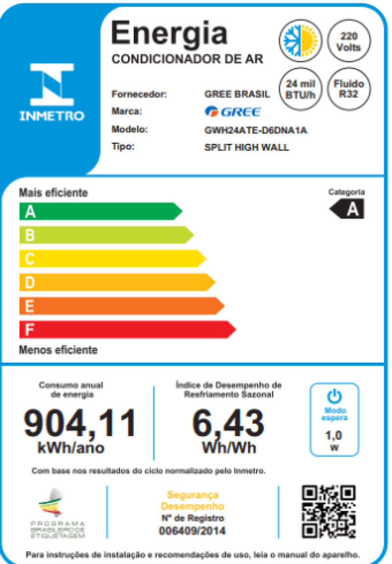 Ar Condicionado Split Inverter 30000 Btus Gwh30atexf Branco Quente e Frio Gree