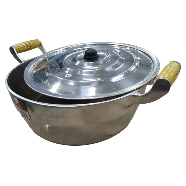 Encontraproduto.com.br - Caçarola em Alumínio Fundido 9 Litros com Alça de Madeira 32 cm Jaguar