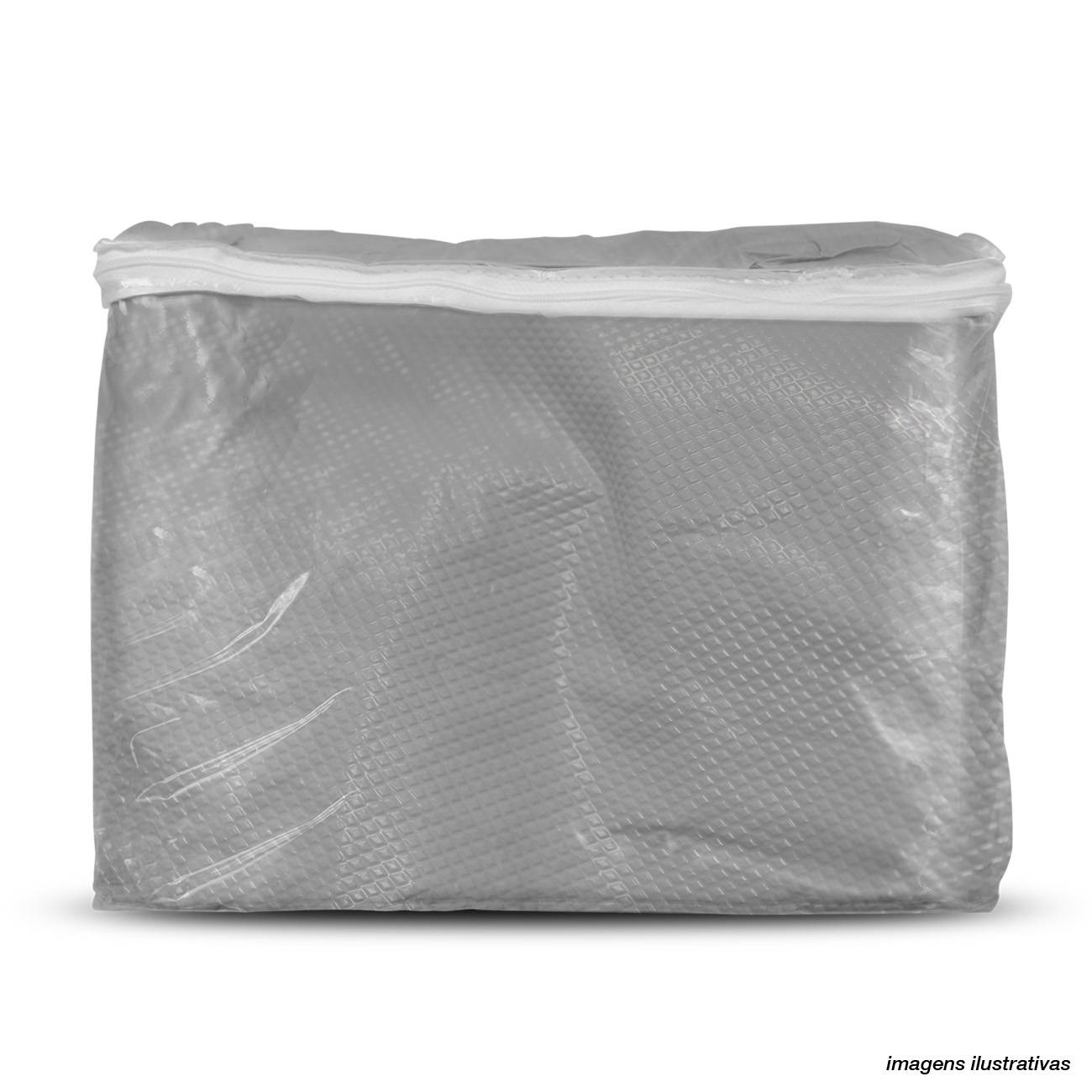 Encontraproduto.com.br - Capa Para Moto Forrada Impermeável Sol Chuva Tamanhos P M G Prata com Cadeado
