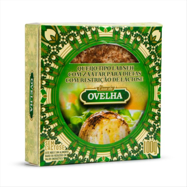 Encontraproduto.com.br - Queijo Tipo Labneh Sem Lactose com Zaatar Casa da Ovelha Caixa 100 g