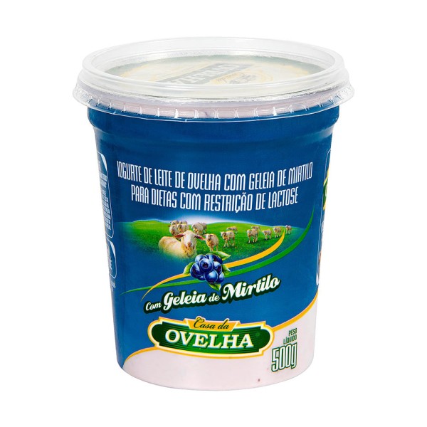 Encontraproduto.com.br - Iogurte Zero Lactose CASA DA OVELHA Com Geleia de Mirtilio Pote 500g