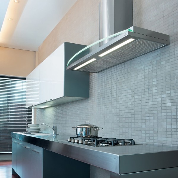 Encontraproduto.com.br - Coifa de Parede Venturi Orizzonte 120cm Inox e Vidro 110V K5216IT