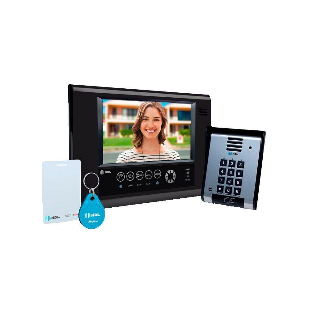 Vídeo porteiro Sense Sevens com vídeo, controle de acesso e função memória preto HDL