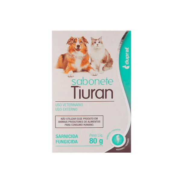 Encontraproduto.com.br - Sabonete Tiuran 80g Duprat Sarna e Fungos de Cães e Gatos