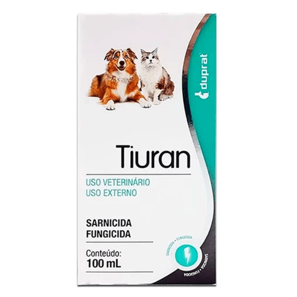 Tiuran Solução 100ml Duprat Sarnas e fungos Cães e Gatos