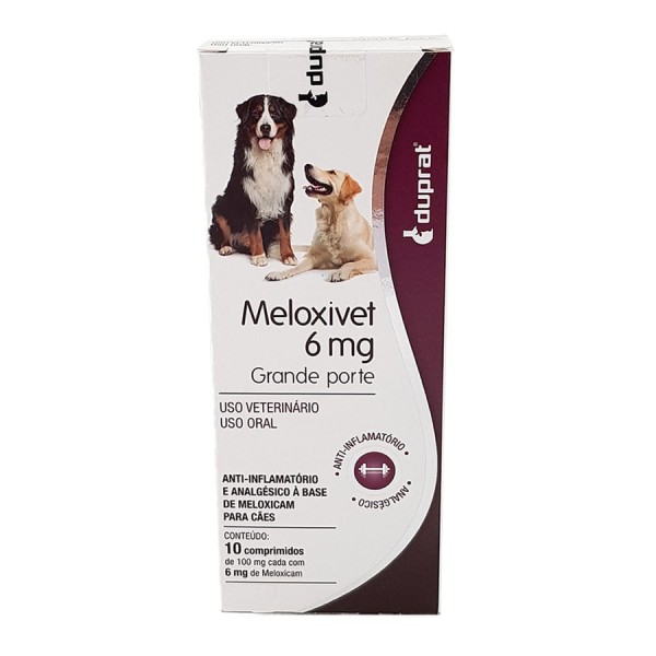Meloxivet 6mg 10 comprimidos Duprat Anti-inflamatório