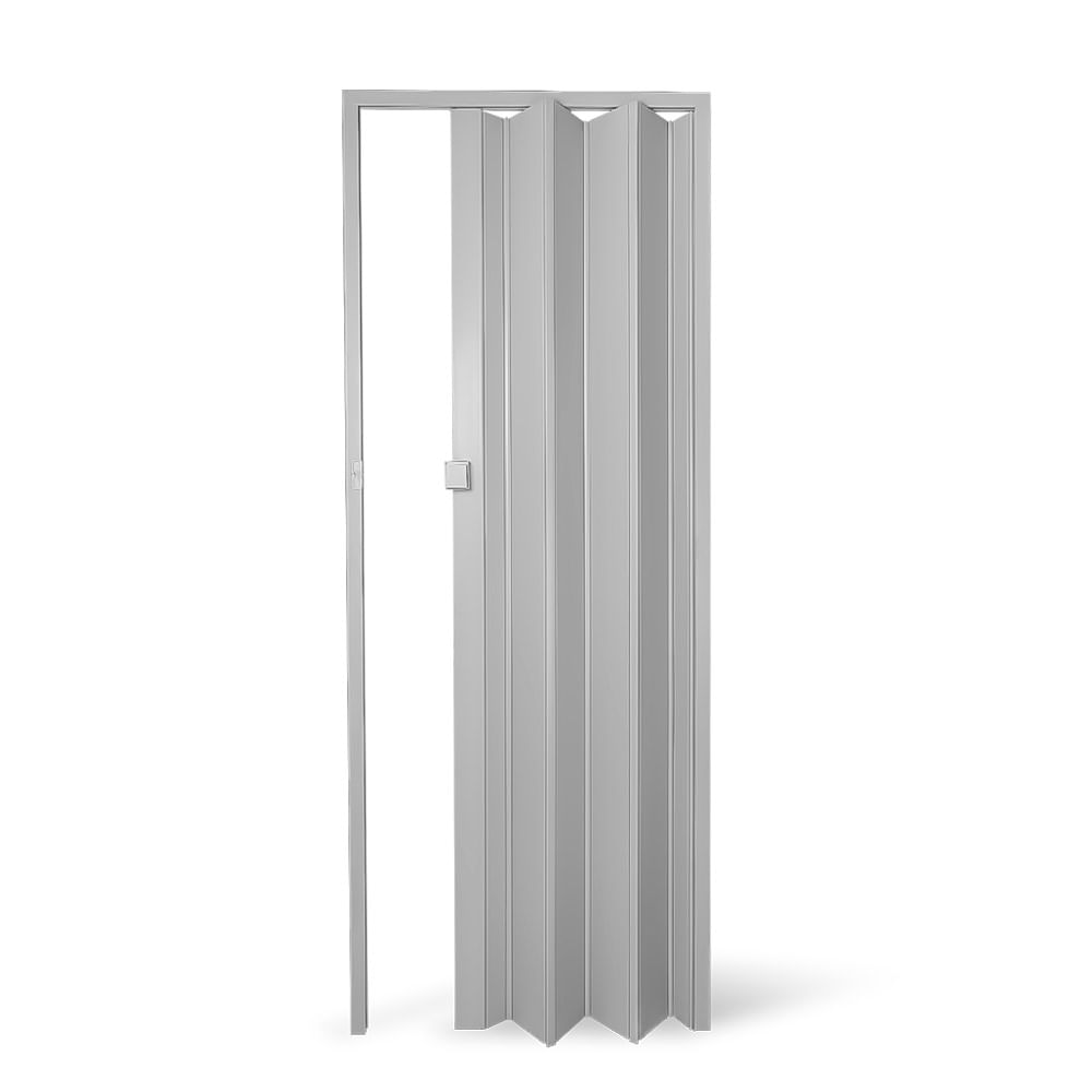 Porta Sanfonada Standard Cinza Liso 85x210 Permatti