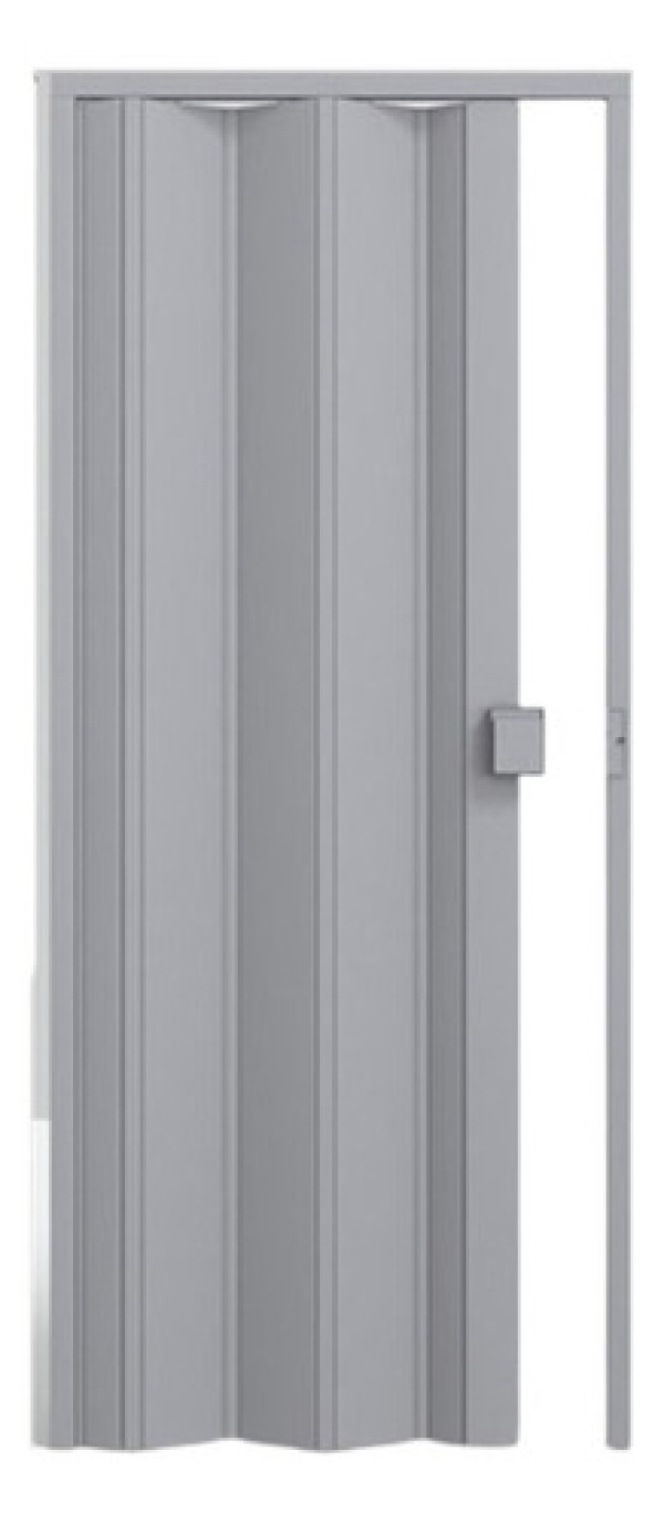 Encontraproduto.com.br - Porta Sanfonada Std Cinza Liso 097x210