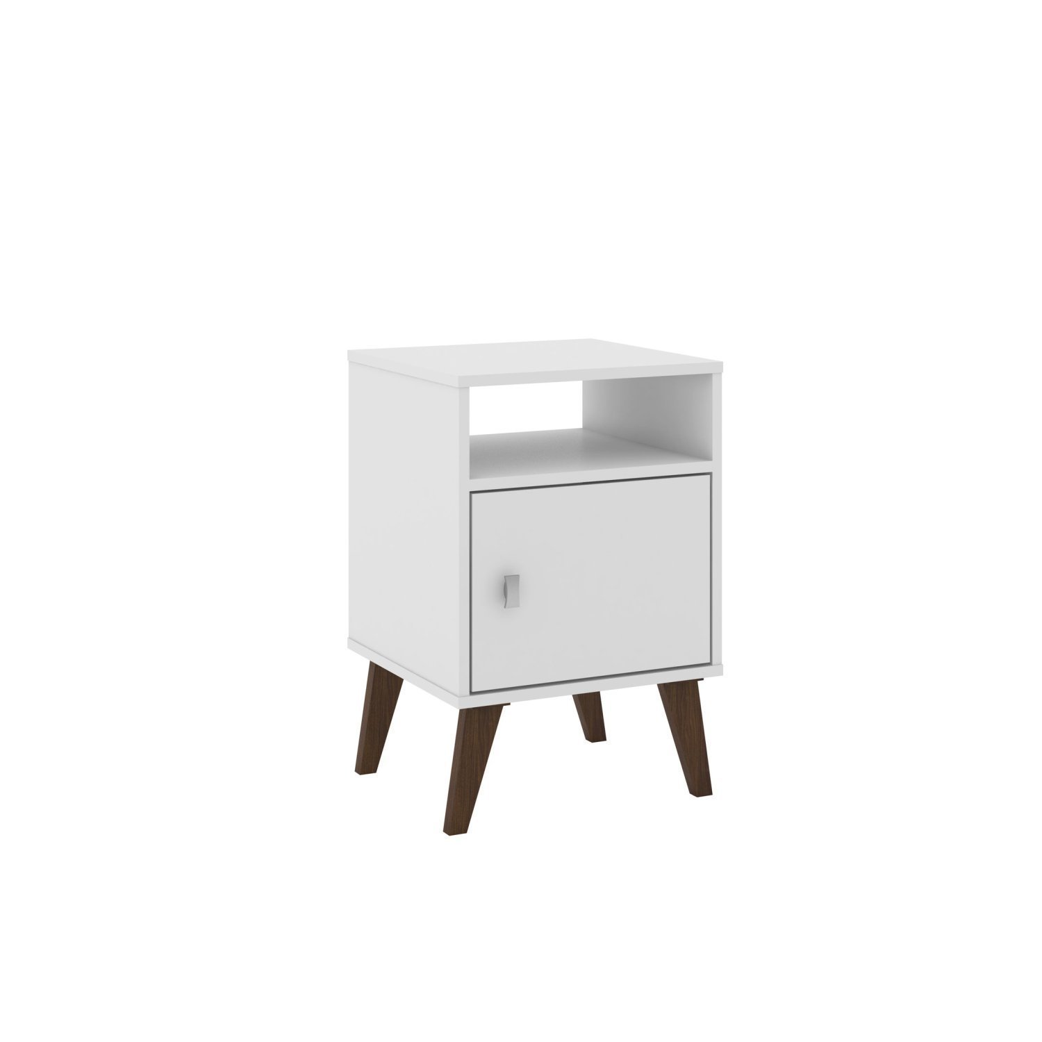 Encontraproduto.com.br - Mesa de Canto com 1 Porta e 1 Nicho - Branco