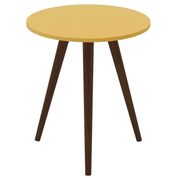 Mesa Lateral Retrô 60cm Movelbento Amarelo