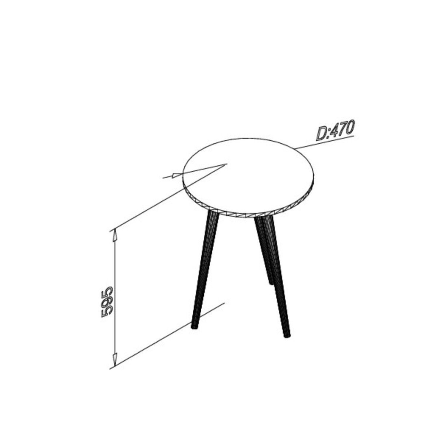 Encontraproduto.com.br - Mesa lateral Redonda Bento com Pés em Madeira Maciça - Rústico