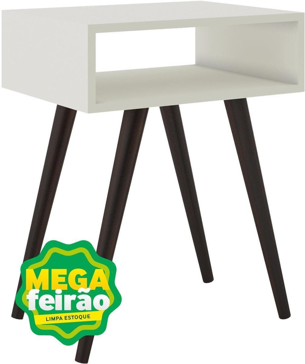 Encontraproduto.com.br - Mesa Lateral Retrô Móvelbento Branco
