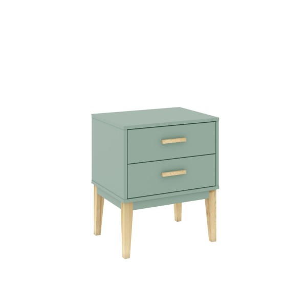 Encontraproduto.com.br - Mesa de Cabeceira Legno com 2 Gavetas - Oliva