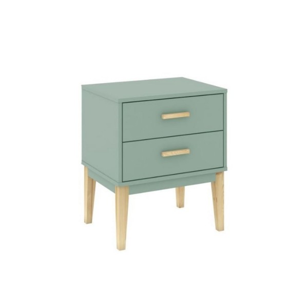 Encontraproduto.com.br - Mesa de Cabeceira Legno com 2 Gavetas - Oliva