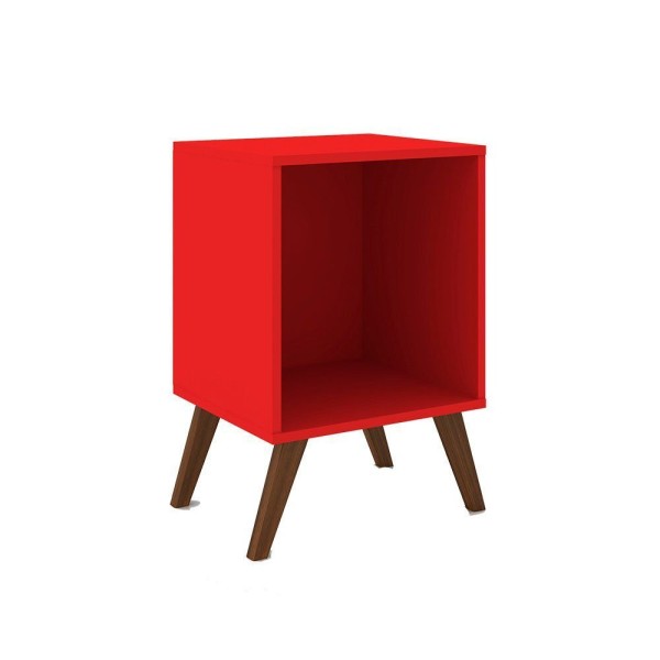 Encontraproduto.com.br - Mesa Lateral Retrô Movelbento Mdp Disa Móveis Vermelho