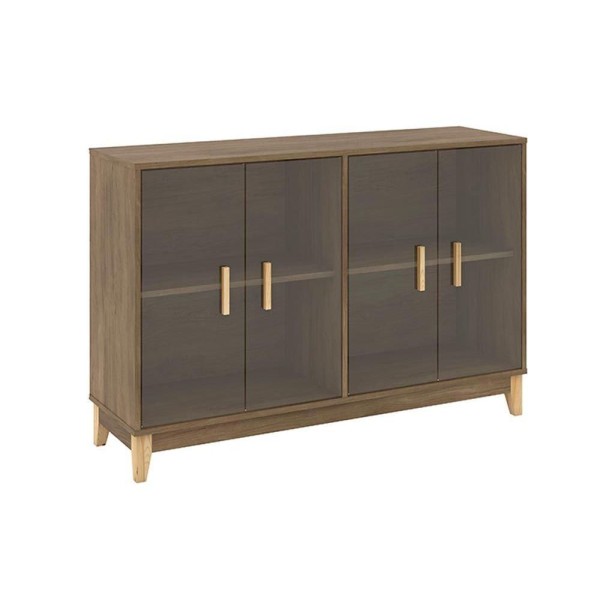 Encontraproduto.com.br - Cristaleira Horizontal 4 Portas em Vidro Legno Movelbento Freijó