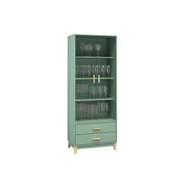 Encontraproduto.com.br - Cristaleira Legno com 2 Gavetas - Oliva
