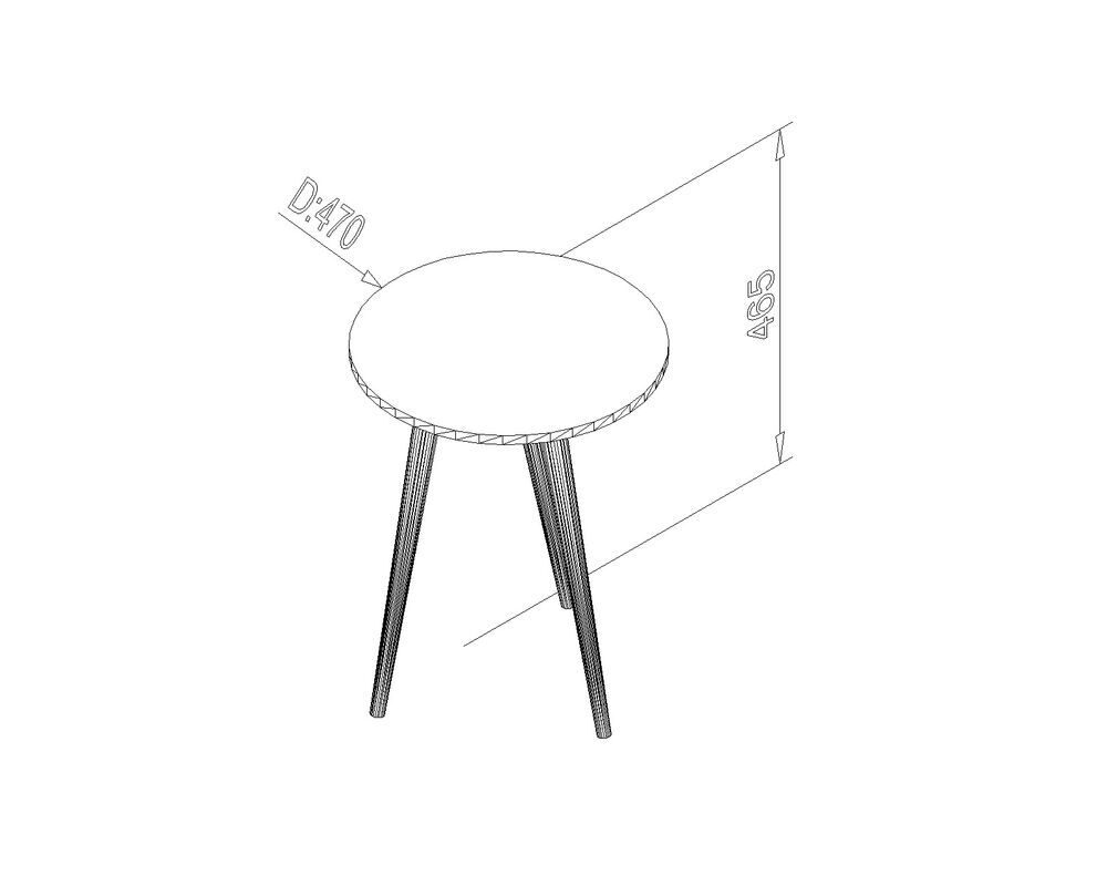 Encontraproduto.com.br - Mesa Lateral Redonda com Pés em Madeira Maciça - Branco