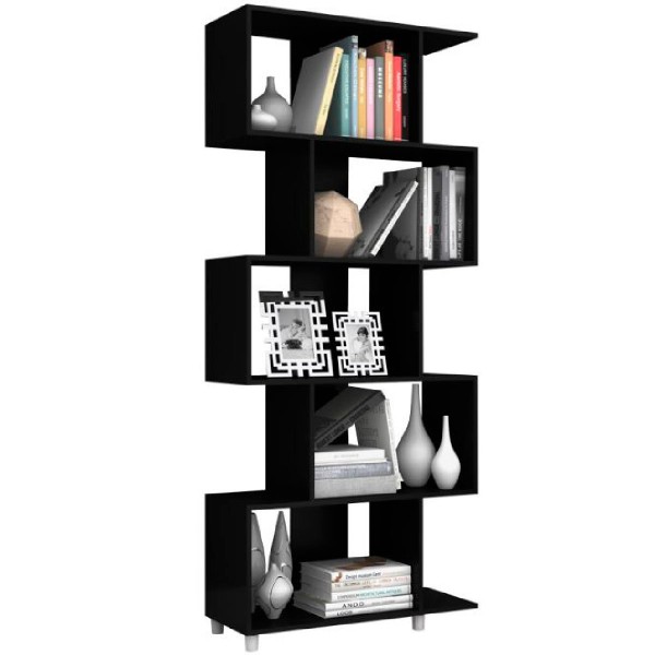 Encontraproduto.com.br - Estante Regular 5 Nichos - Preto Fosco