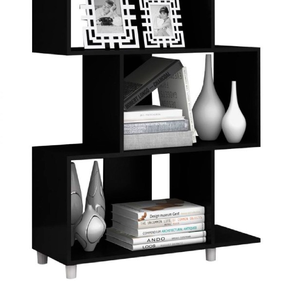 Encontraproduto.com.br - Estante Regular 5 Nichos - Preto Fosco