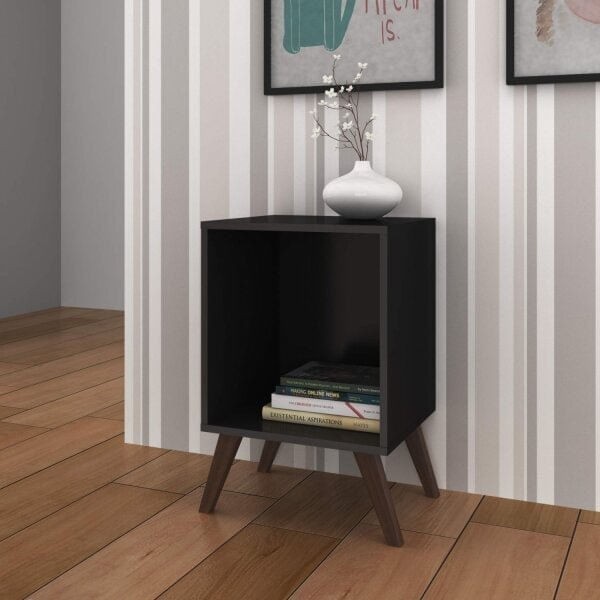 Encontraproduto.com.br - Mesa Lateral Retrô Movelbento Mdp Disa Móveis Preto