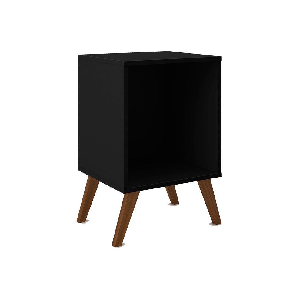 Mesa Lateral Retrô Movelbento Mdp Disa Móveis Preto