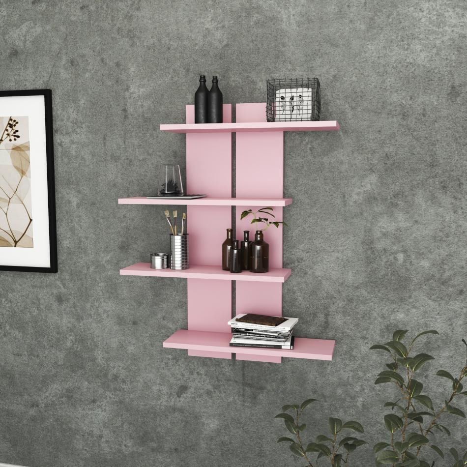 Prateleira Decorativa de parede em MDP - Rosa