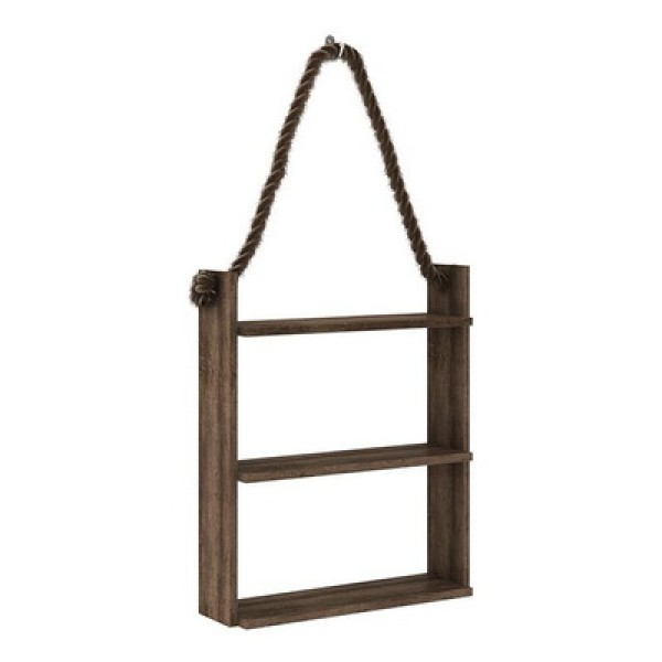Encontraproduto.com.br - Prateleira Decorativa com Corda de Sisal - Rústico