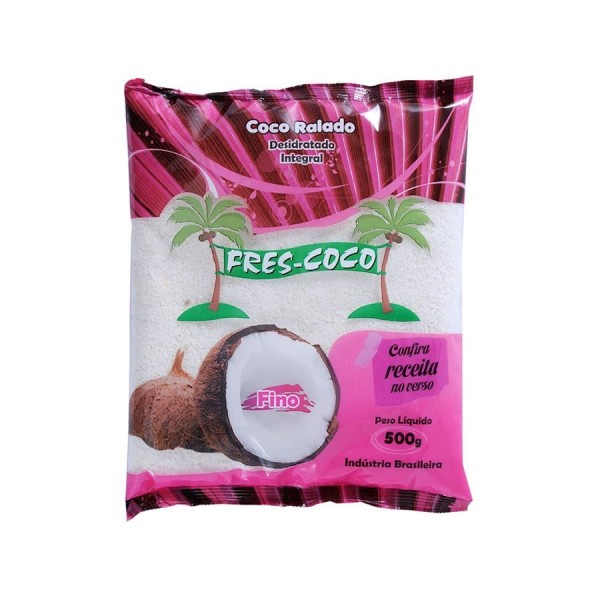 Encontraproduto.com.br - Coco Ralado Desidratado Integral Fino 500g FRES COCO