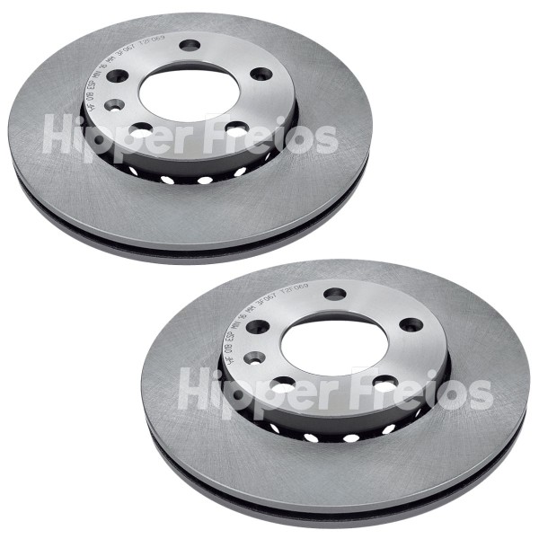 Hf01B - Disco Freio Diant Vent - Fox 1.0/6 8V 04/ Crossfox 1.6 8V 05 Em Diante - Hipper Freios
