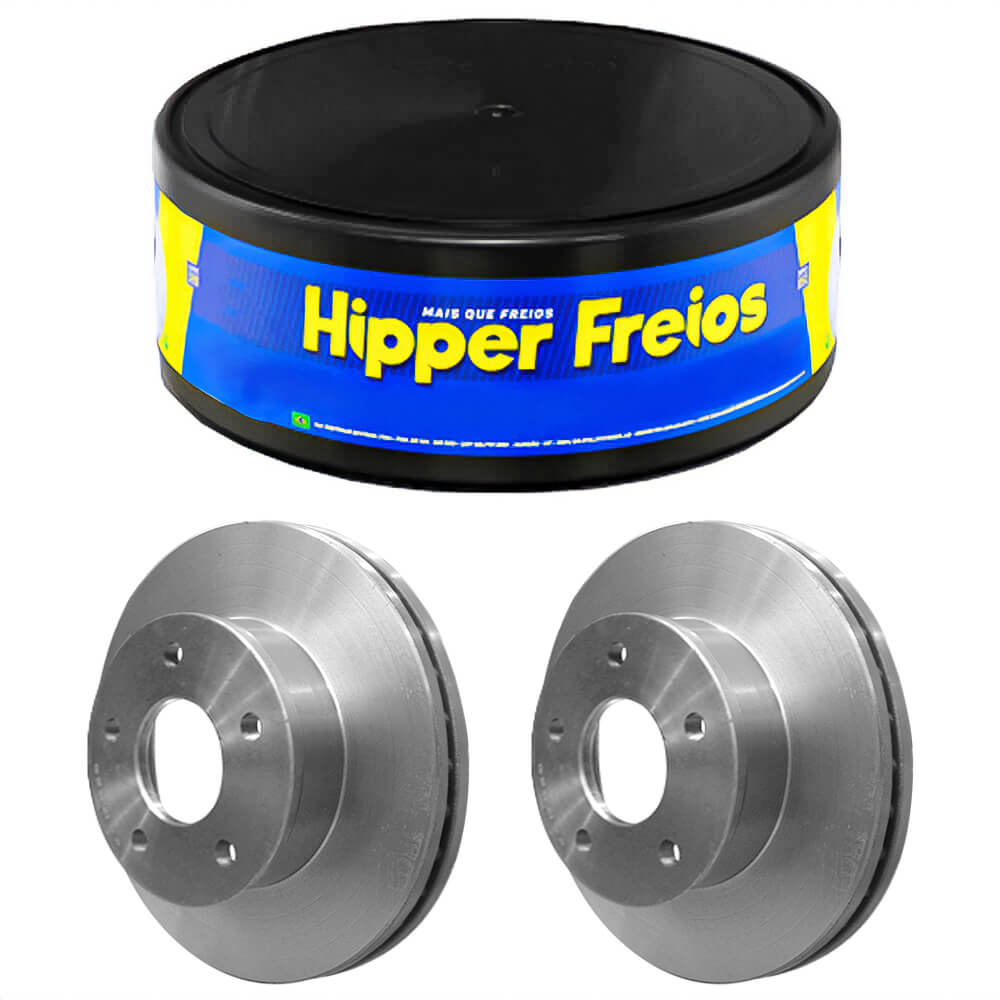 Par Disco Freio Chevrolet Tracker 98 a 2023 Dianteiro Ventilado Hipper Freios HF21B