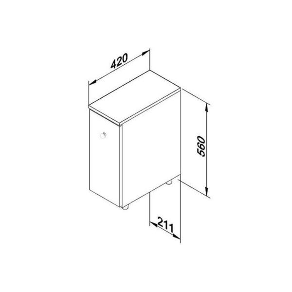 Encontraproduto.com.br - Multiuso Quarto Balcão Bcm116 C- 1 Gaveta Branco - Movelbento