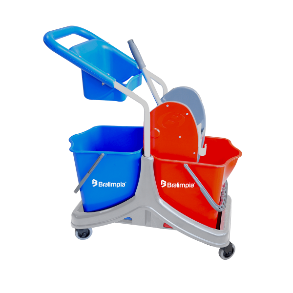 Encontraproduto.com.br - Conjunto Mop Duplo Doblô 50L Bralimpia