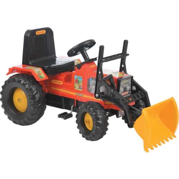 Encontraproduto.com.br - Trator P/ Criança Farmer Vermelho Com Pá A Pedal Biemme