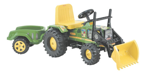 Trator Farmer C/ Pá E Caçamba Vermelho Biemme