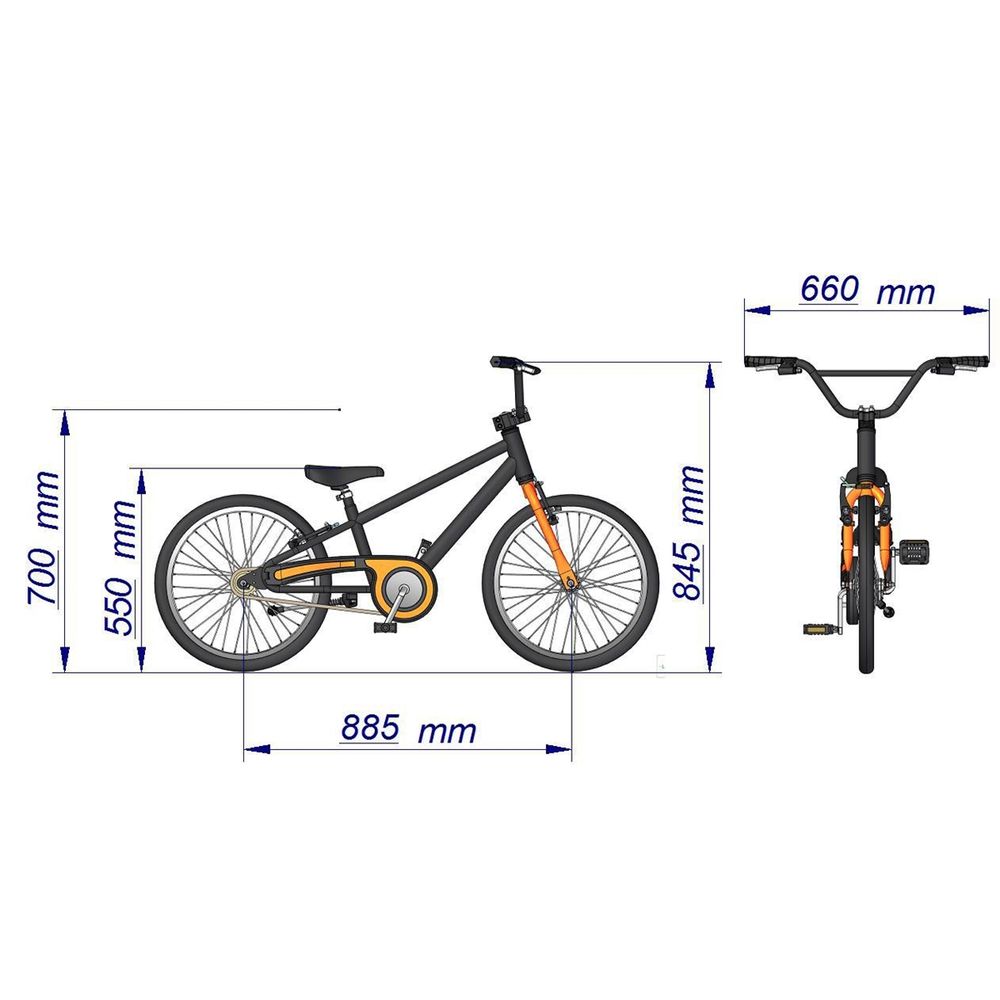 Encontraproduto.com.br - Bicicleta Aro 20 Preta E Laranja Apollo Nathor 101200160003