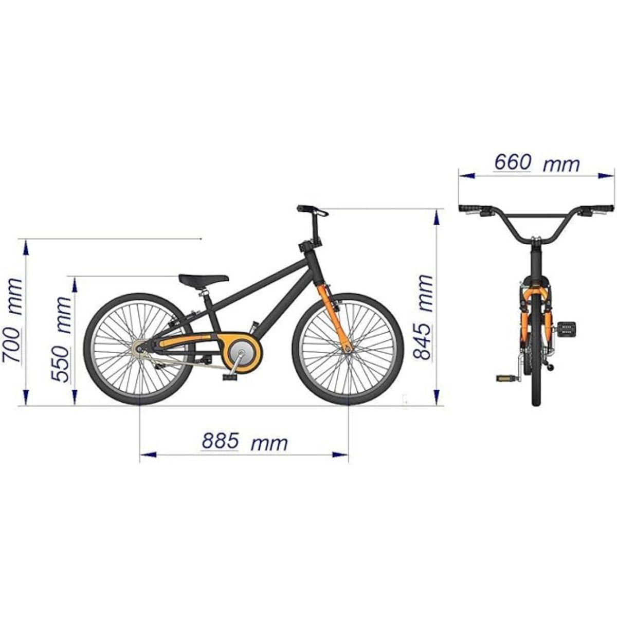 Encontraproduto.com.br - Bicicleta Aro 20 Preta E Laranja Apollo Nathor 101200160003