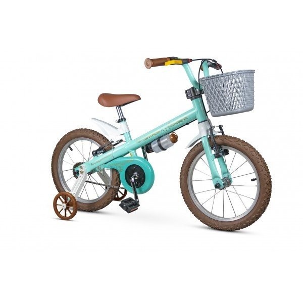 Encontraproduto.com.br - Bicicleta Infantil Aro 16 com Rodinhas Antonella Verde Nathor