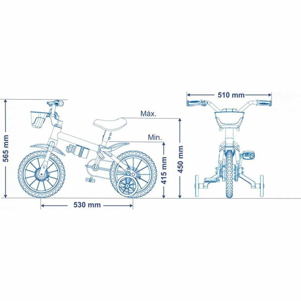 Encontraproduto.com.br - Bicicleta Infantil Com Rodinhas - Aro 12 - Selim Pu - Motor X - Vermelho - Nathor