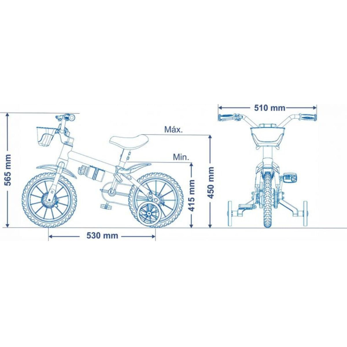 Encontraproduto.com.br - Bicicleta Aro 12 Power Rex Caloi Nathor 100150160021